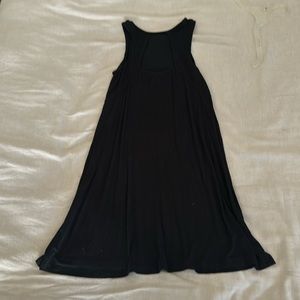 Black a line dress with open back sz xs